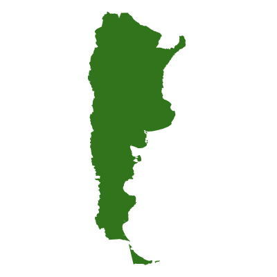 アルゼンチン共和国無料フリーイラスト｜無地(緑)